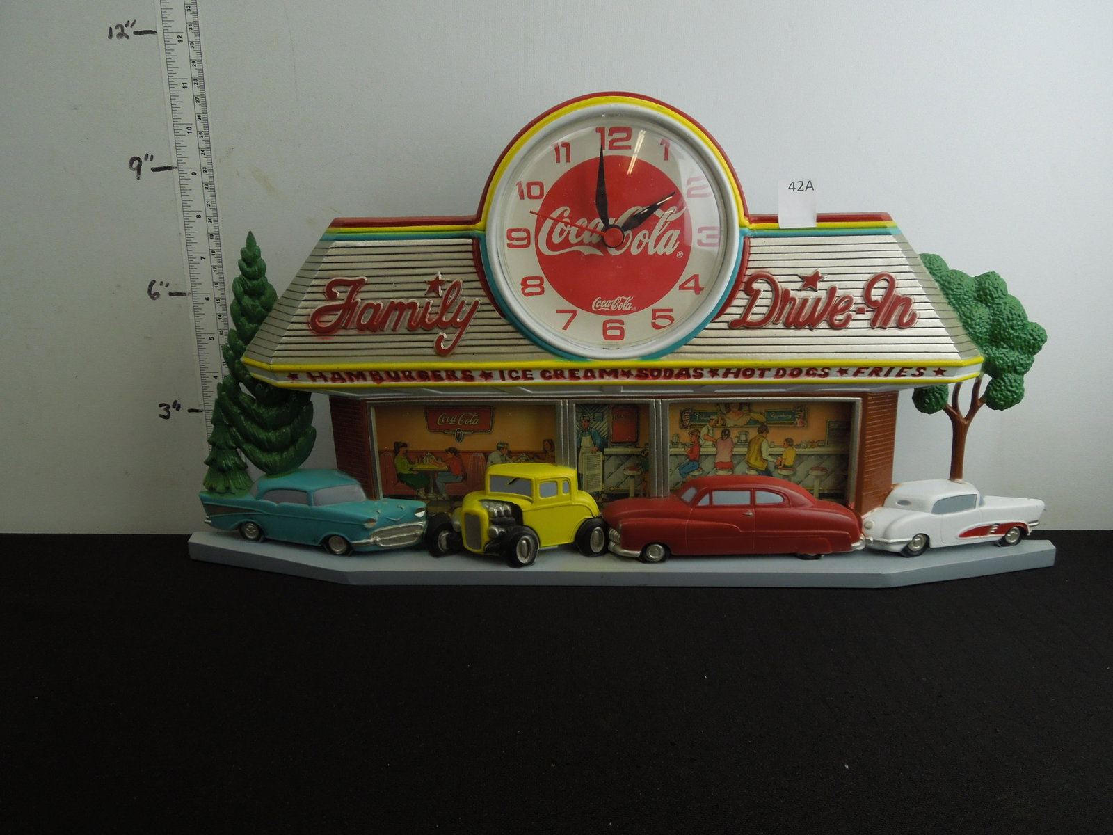 Coca Cola Family Diner Drive-In Clock Tested and Does: Coca Cola Family Diner Drive-In Clock Tested and Does work