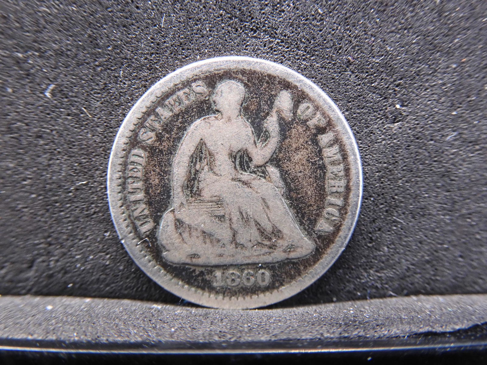 1860 Seated Liberty Half Dime Only 799k Minted!! (1 of 2)