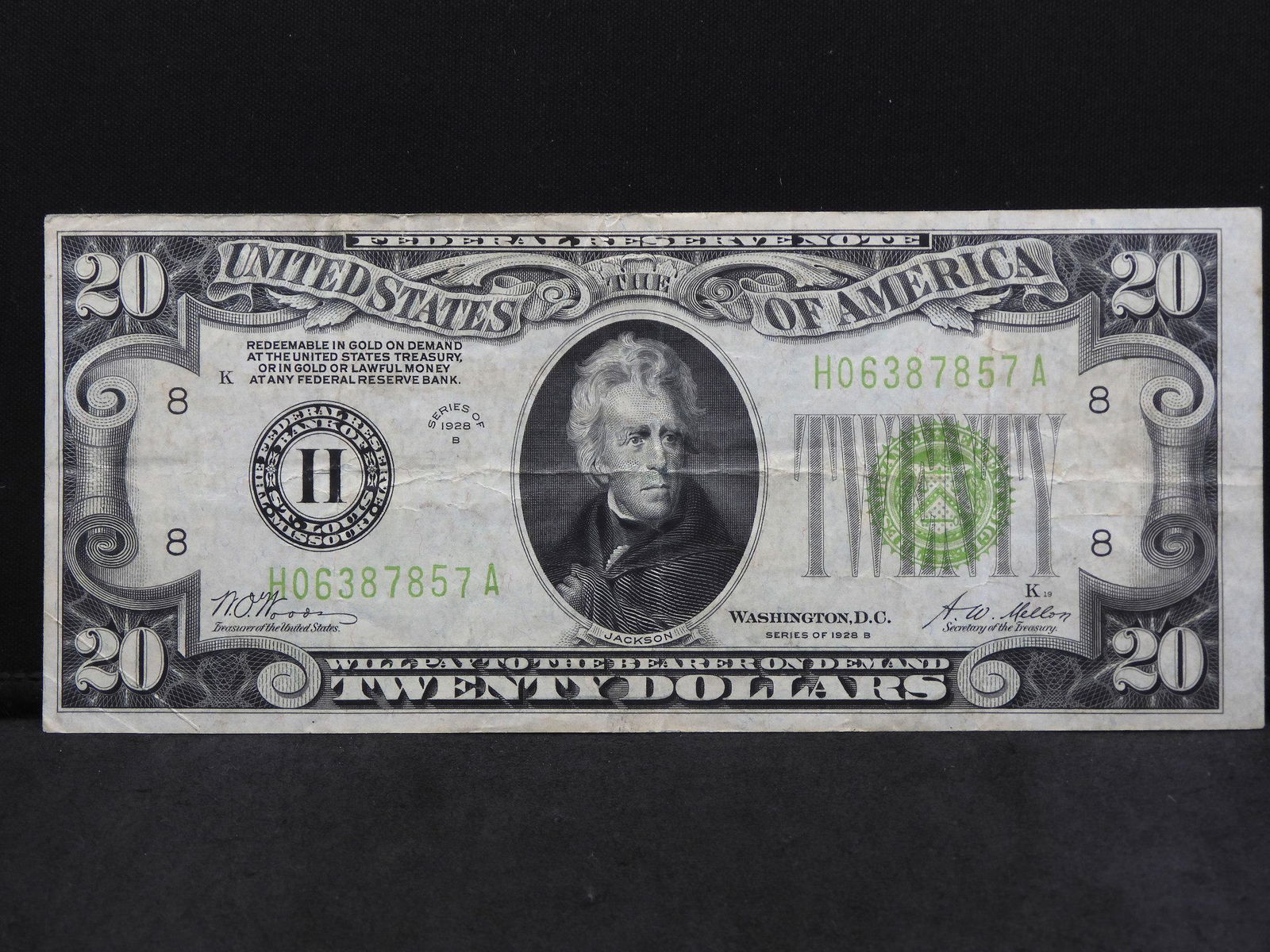 Series 1928-B $20.00 Federal Reserve Note Nice Shaped (1 of 3)