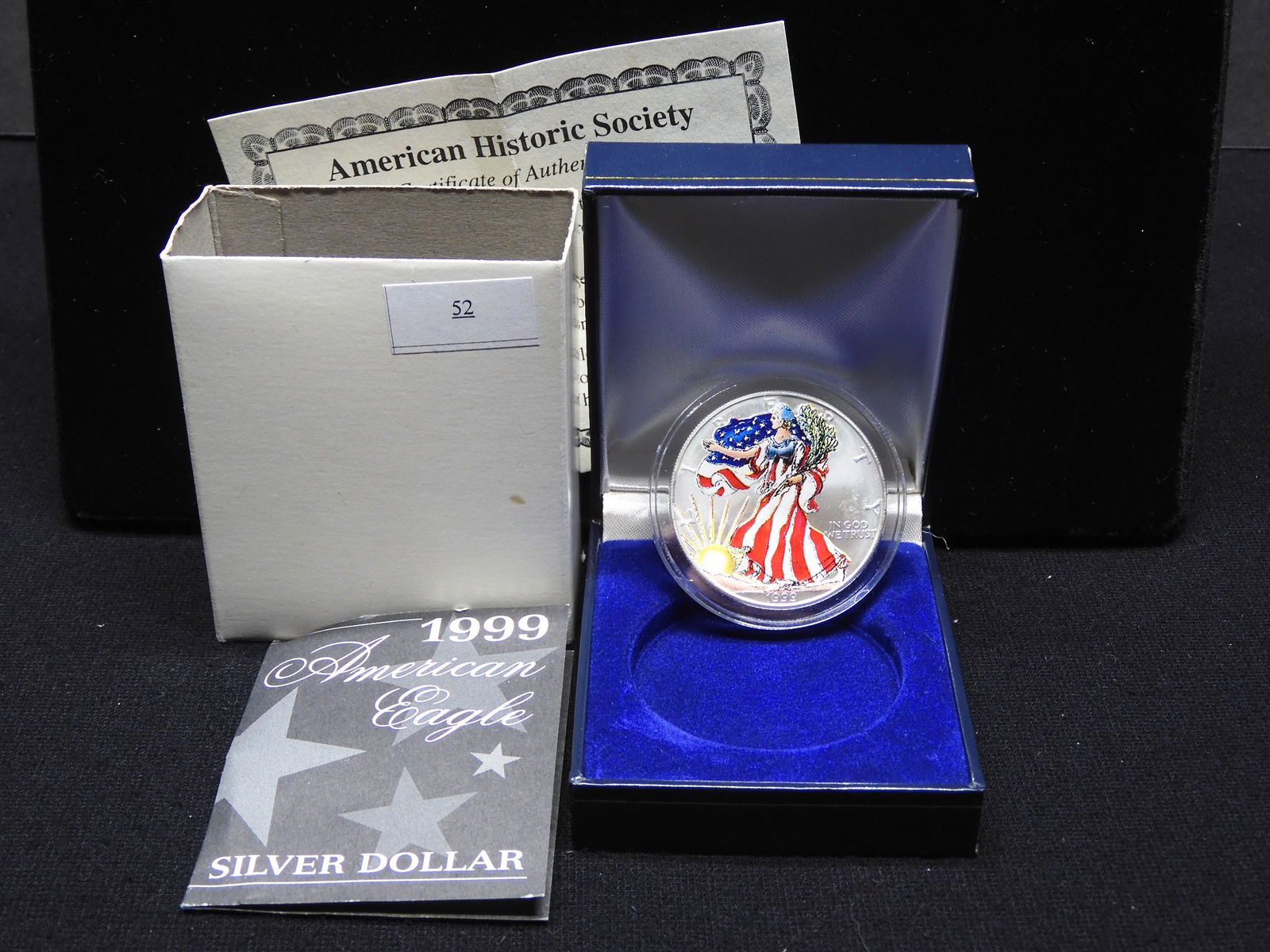 1999 Colorized American Silver Eagle w/ Case & COA (1 of 4)