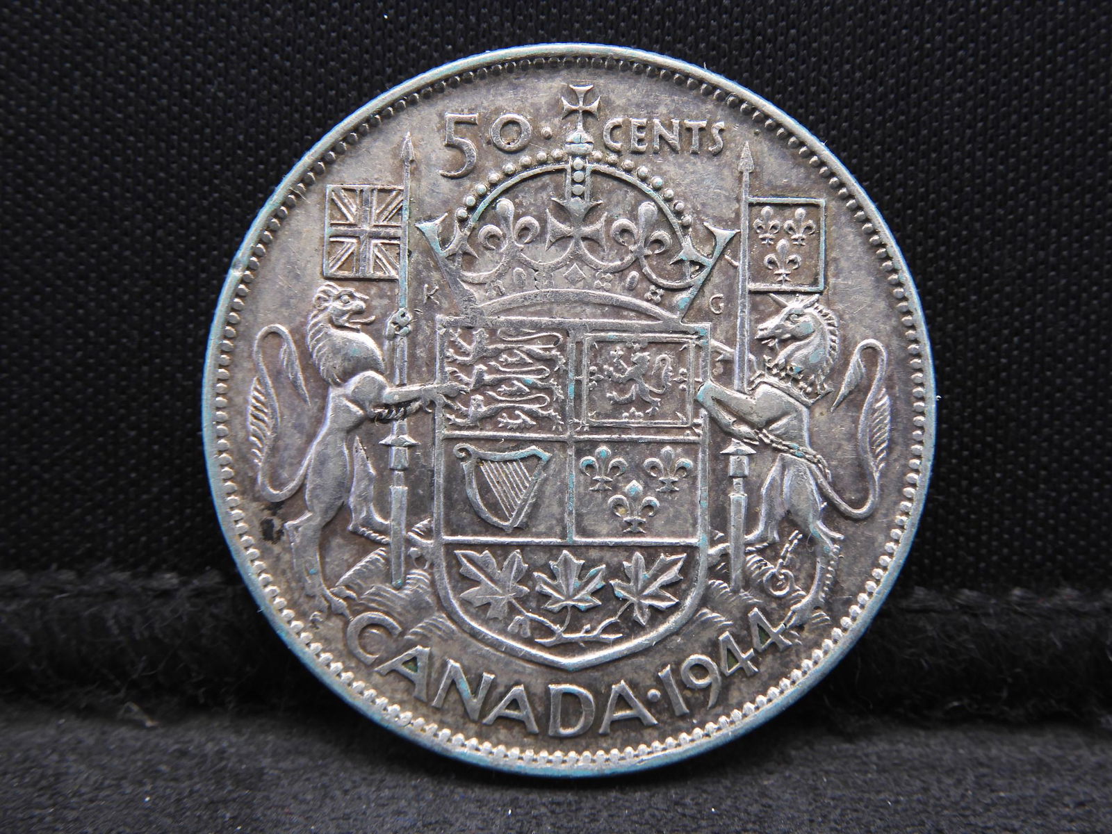 1944 Canada Silver 50 Cent Half Dollar (1 of 2)
