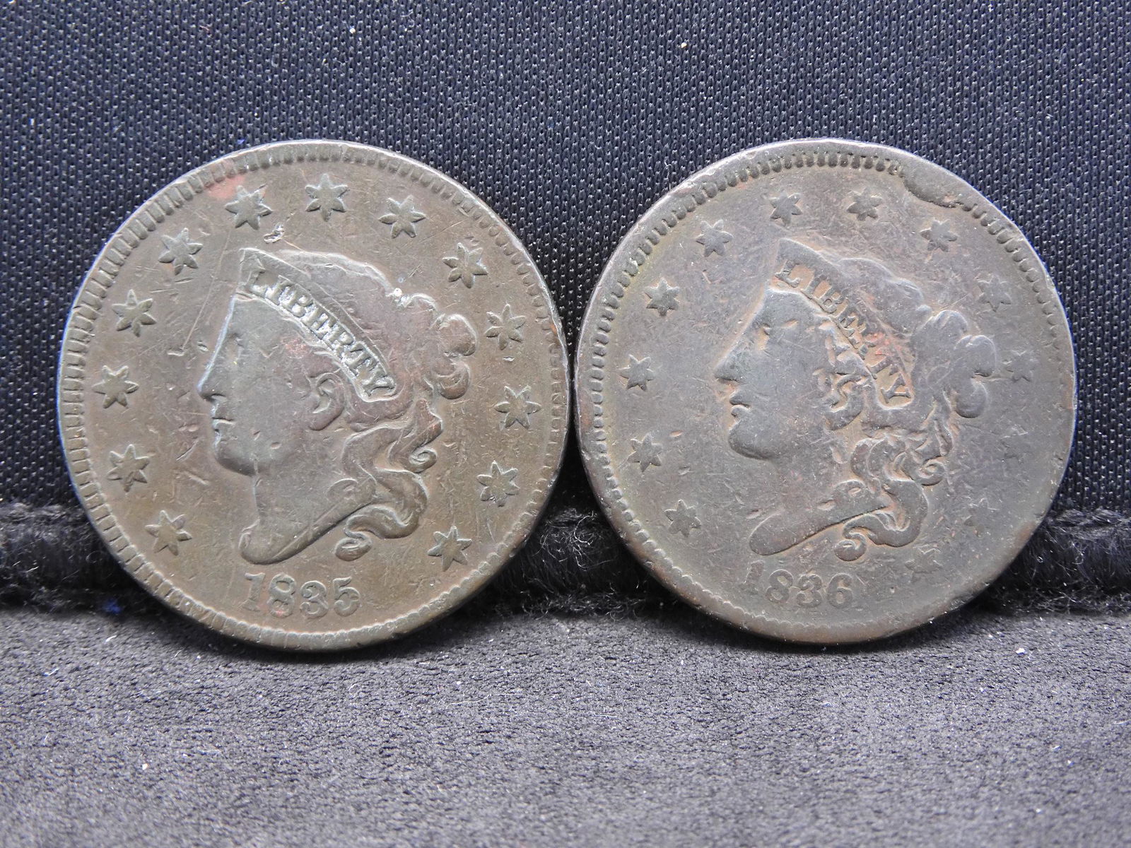 Coronet Head Large Penny Cents - 1835 & 1836 (1 of 2)