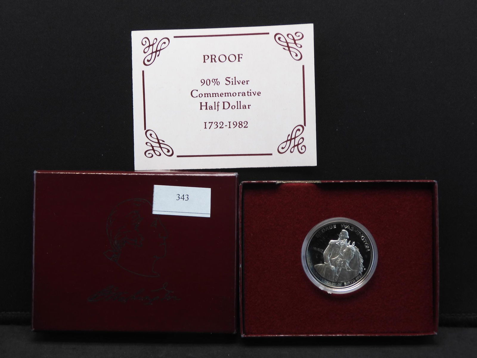 1982 George Washington Proof 90% Silver Half Dollar OGP (1 of 3)