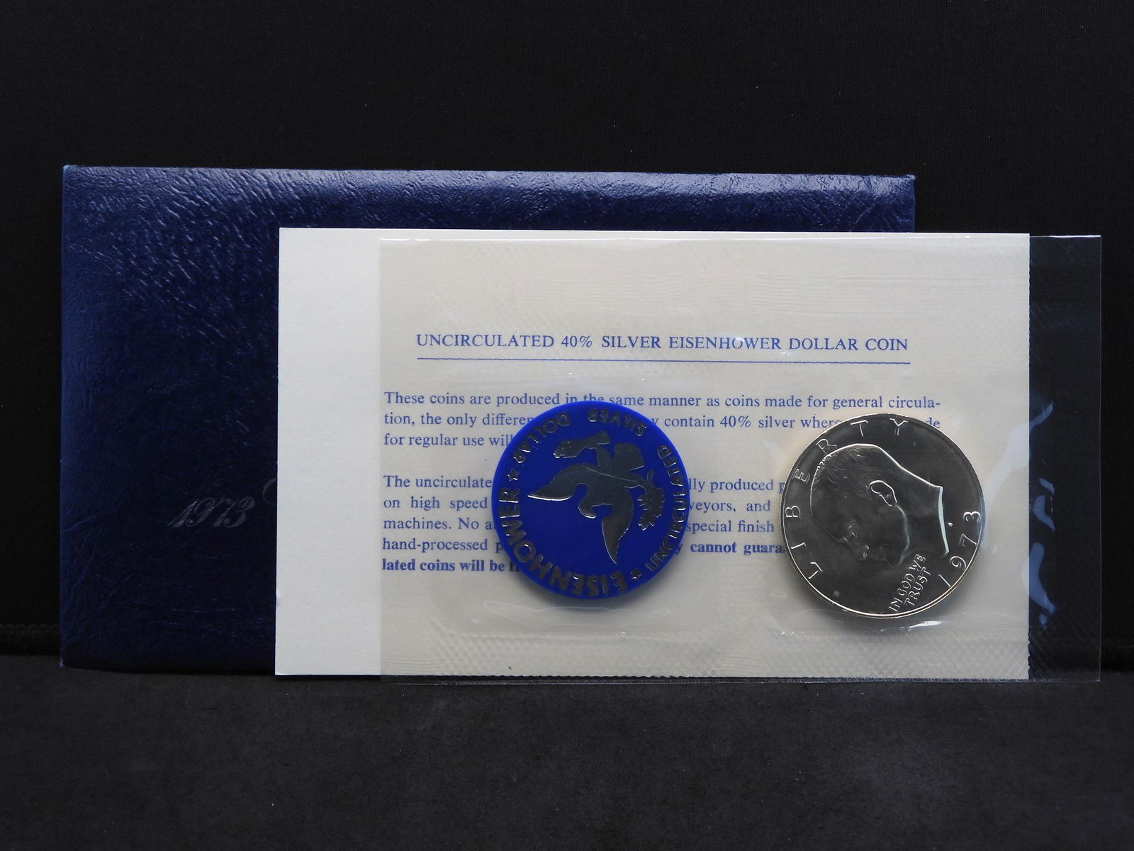 1973-S Eisenhower Ike Uncirculated 40% Silver Dollar (1 of 4)