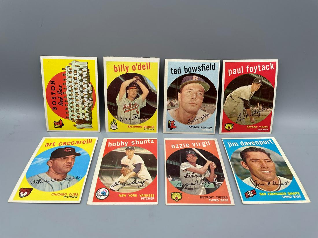 1959 Topps Baseball 8 Different Cards (1 of 4)