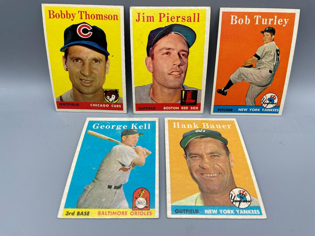 (5) x 1958 Topps Baseball All Different (1 of 3)