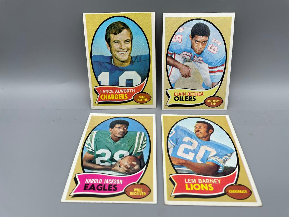 (4) x 1970 Topps Football All Stars #43 Bethea RC, 72 (1 of 2)