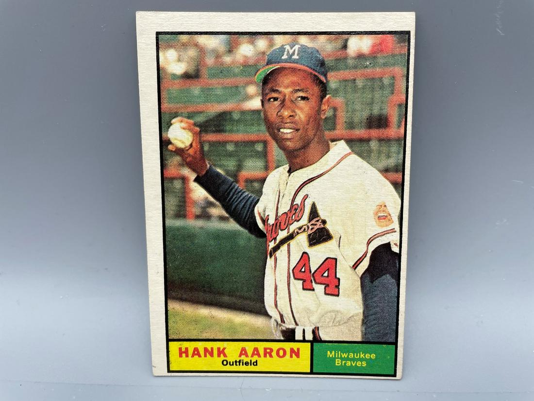 1961 Topps Baseball #415 Hank Aaron HoF (1 of 2)