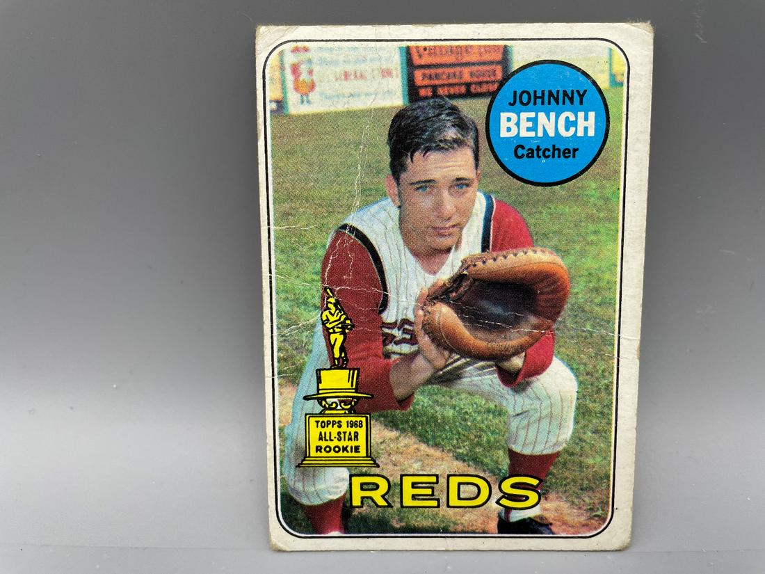 1969 Topps Baseball #95 Johnny Bench HoF (1 of 2)