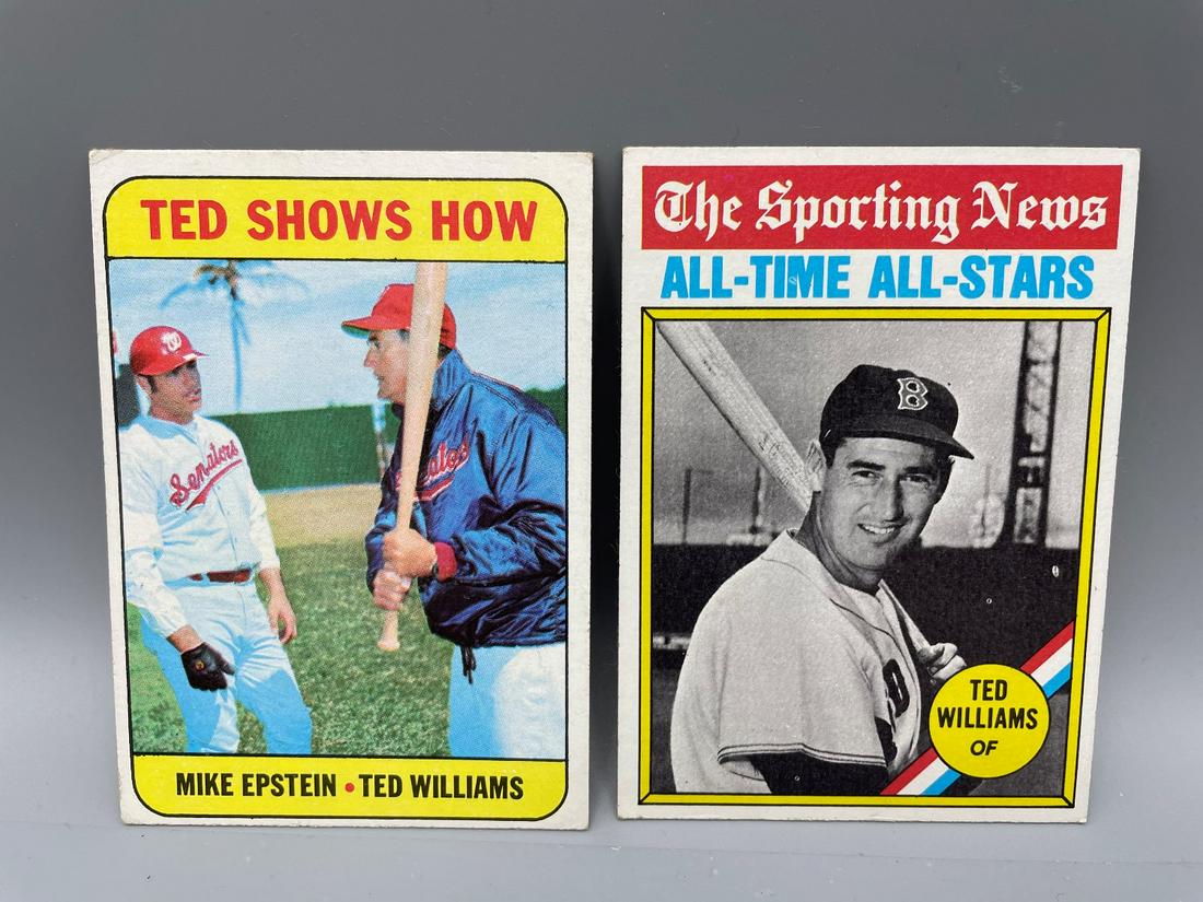 (2) x Ted Williams Baseball Cards 1969 #539, 1976 #347 (1 of 2)