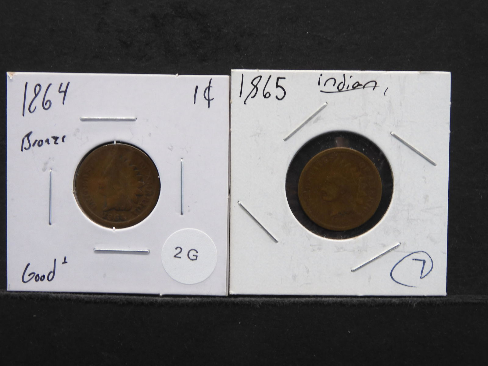 1864 Bronze/ 1865 Indian Head Cents - Civil War Years (1 of 6)