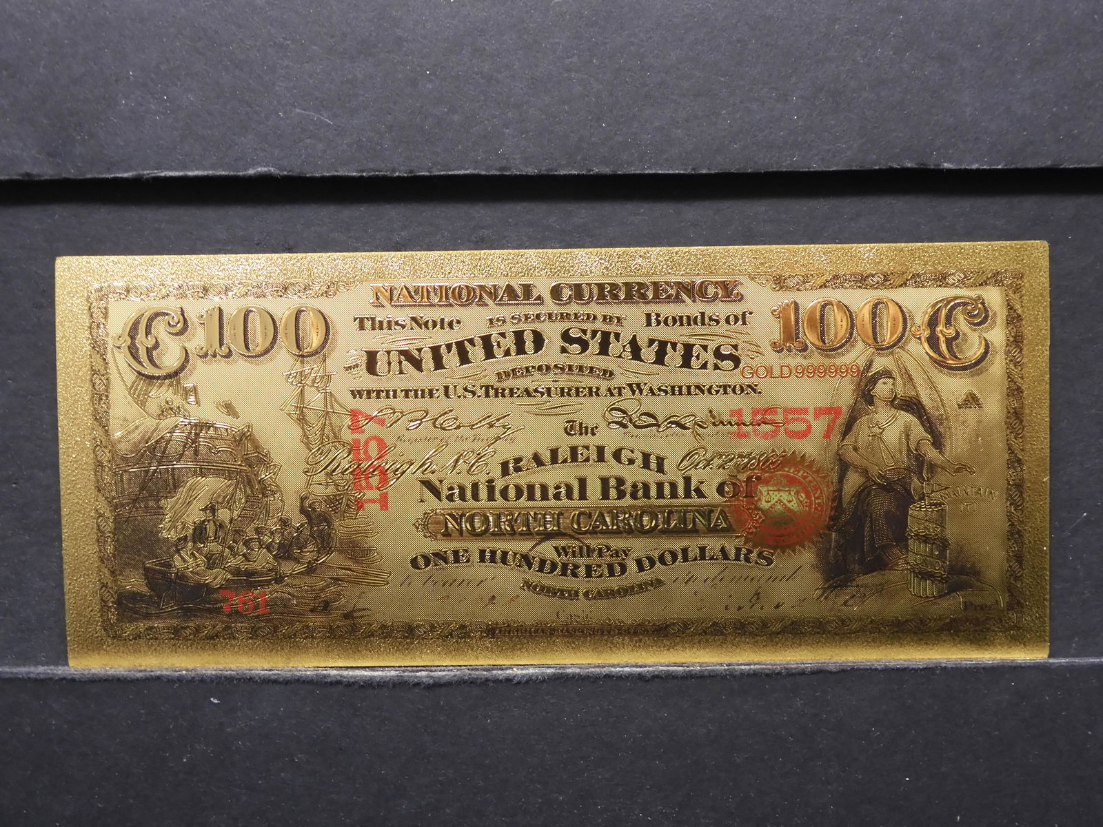 $100 National Currency Note 24K Gold Foil Note (Not (1 of 2)
