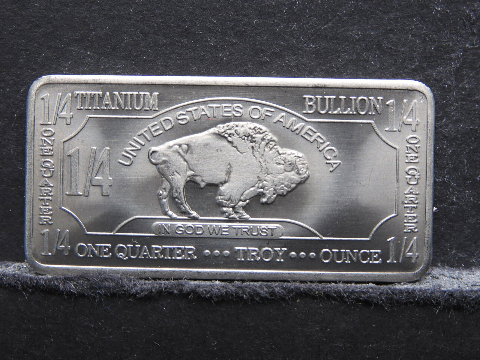 1/4 Troy Ounce .999 Fine Titanium Bullion Bar: 1/4 Troy Ounce .999 Fine Titanium Bullion Bar