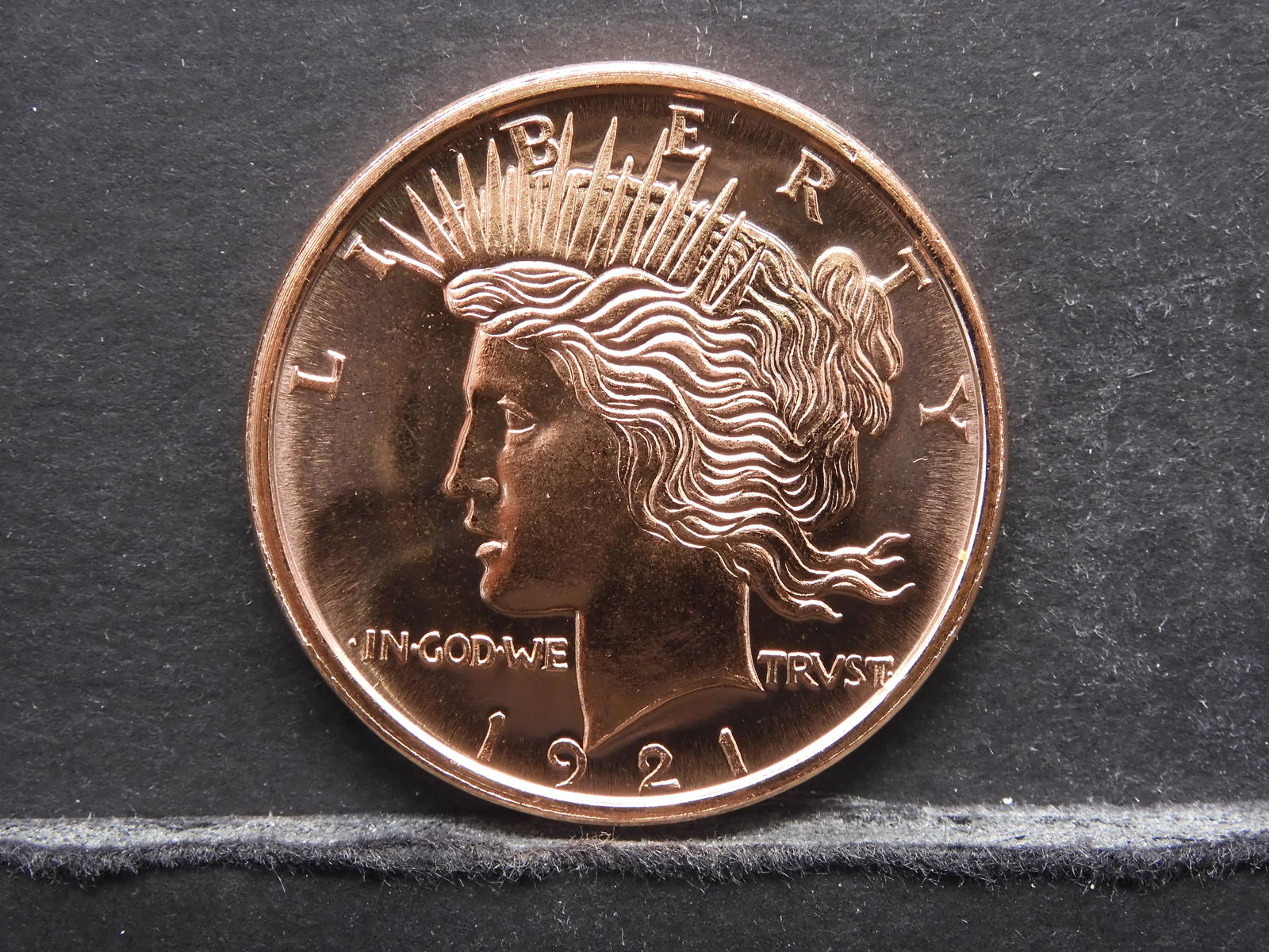 1921 Peace One Ounce .999 Fine Copper Round (1 of 2)