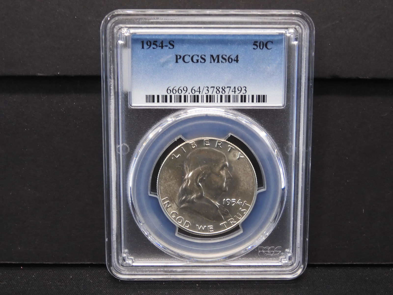 1954-S PCGS MS64 Franklin Silver Half Dollar (1 of 4)