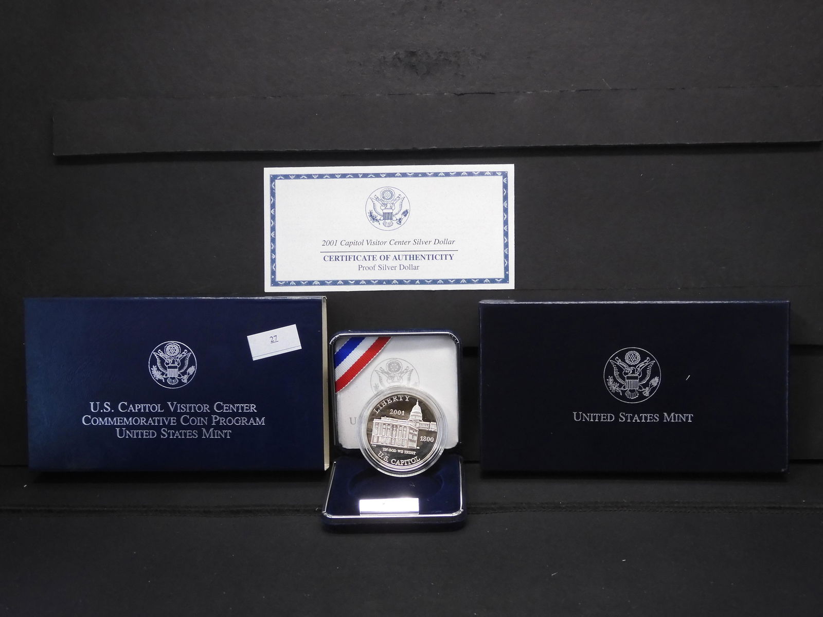 2001 U.S. Capitol Visitor Center Proof Silver Dollar (1 of 5)