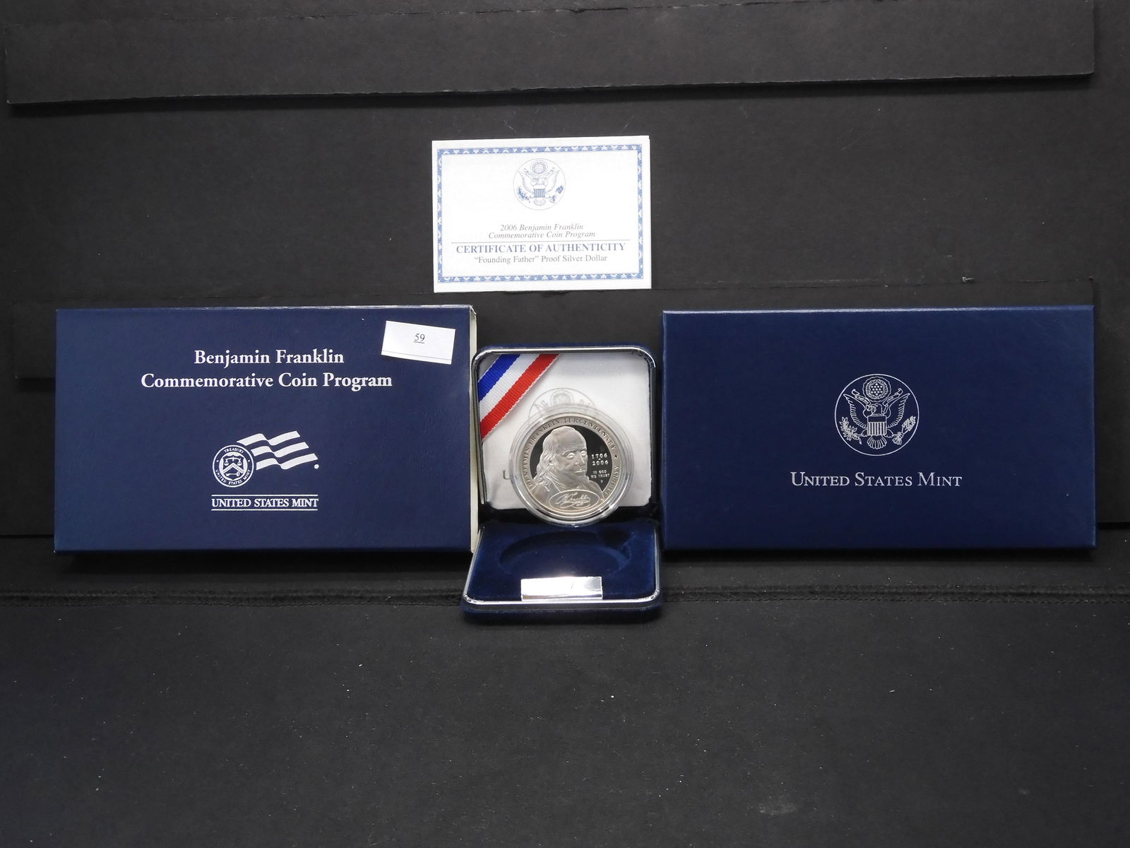 2006 Benjamin Franklin Commem Proof Silver Dollar - (1 of 4)