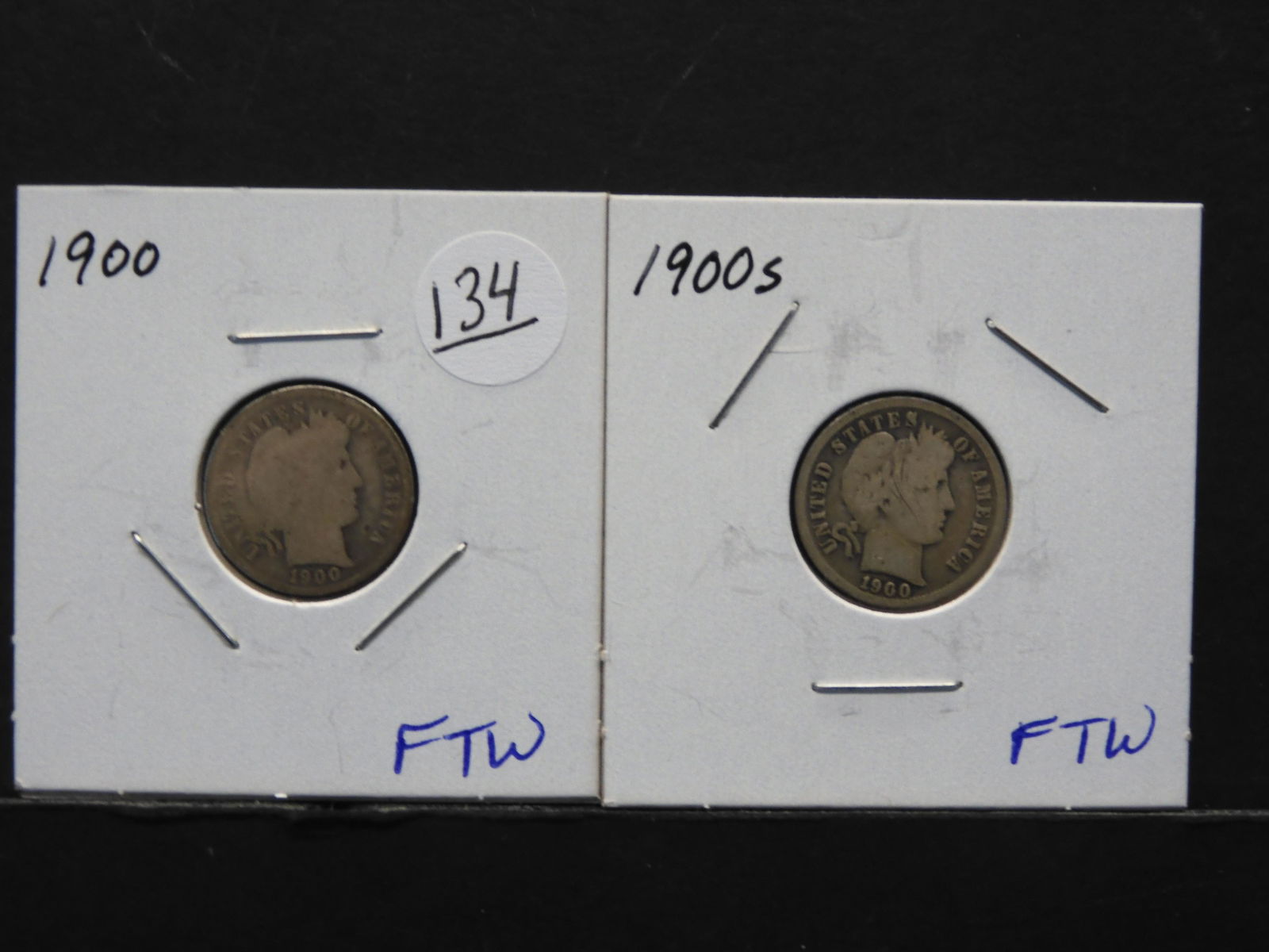 Barber Silver Dimes - 1900 & 1900-S (1 of 5)