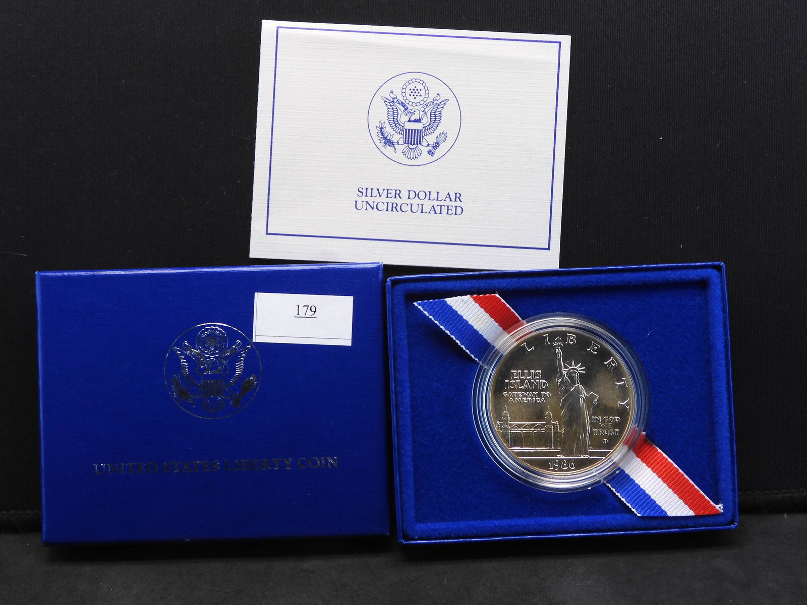 1986 Statue of Liberty Uncirculated Silver Dollar OGP: 1986 Statue of Liberty Uncirculated Silver Dollar OGP