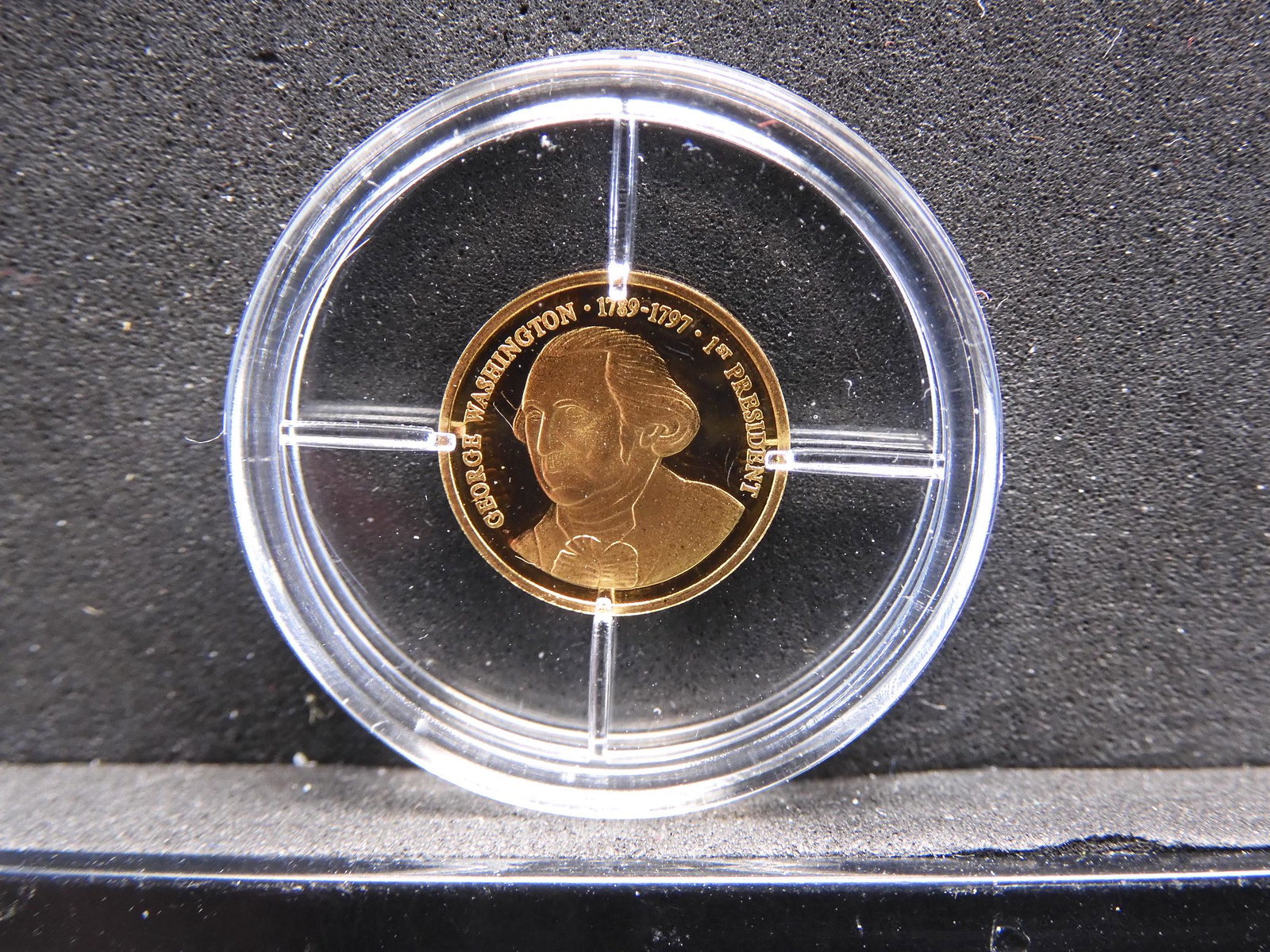 14Kt. Solid Gold George Washington Piece - Mini Round: 14Kt. Solid Gold George Washington Piece - Mini Round