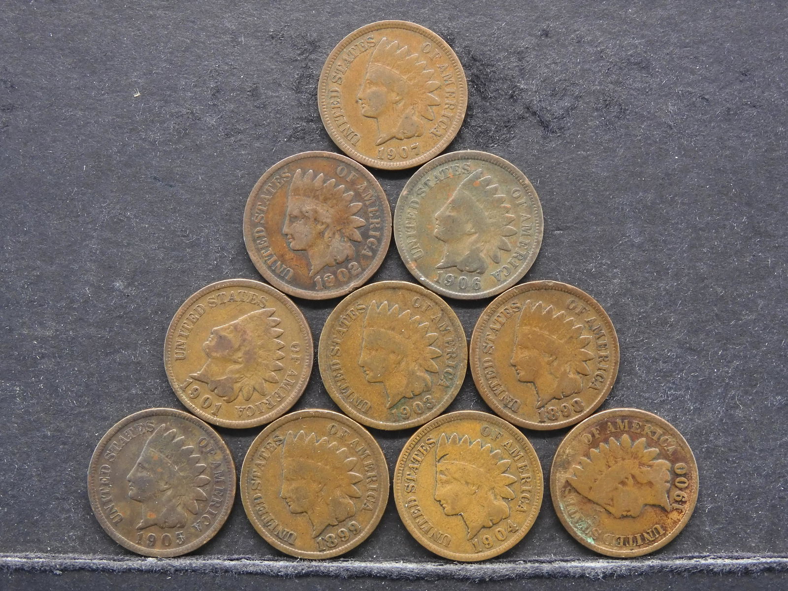 10 Different Indian Cents (1 of 2)