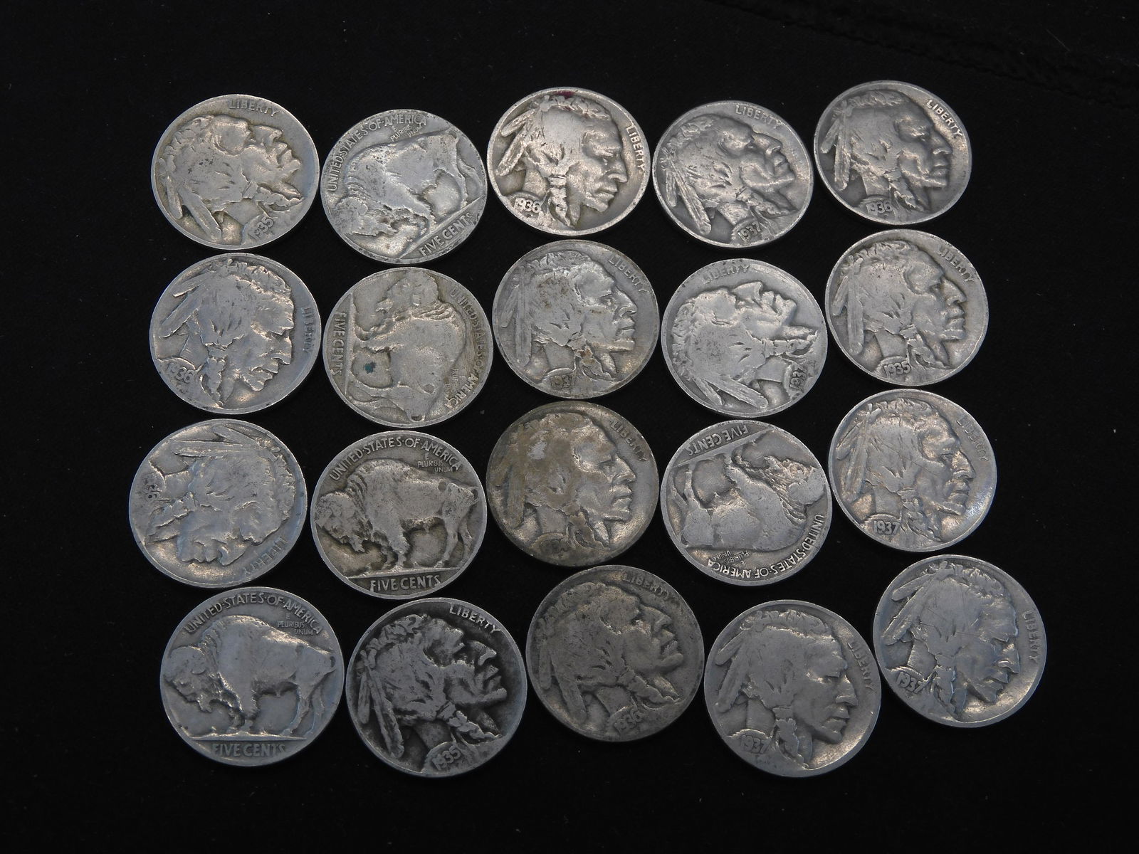 20 Full Date Buffalo Nickels (1 of 5)