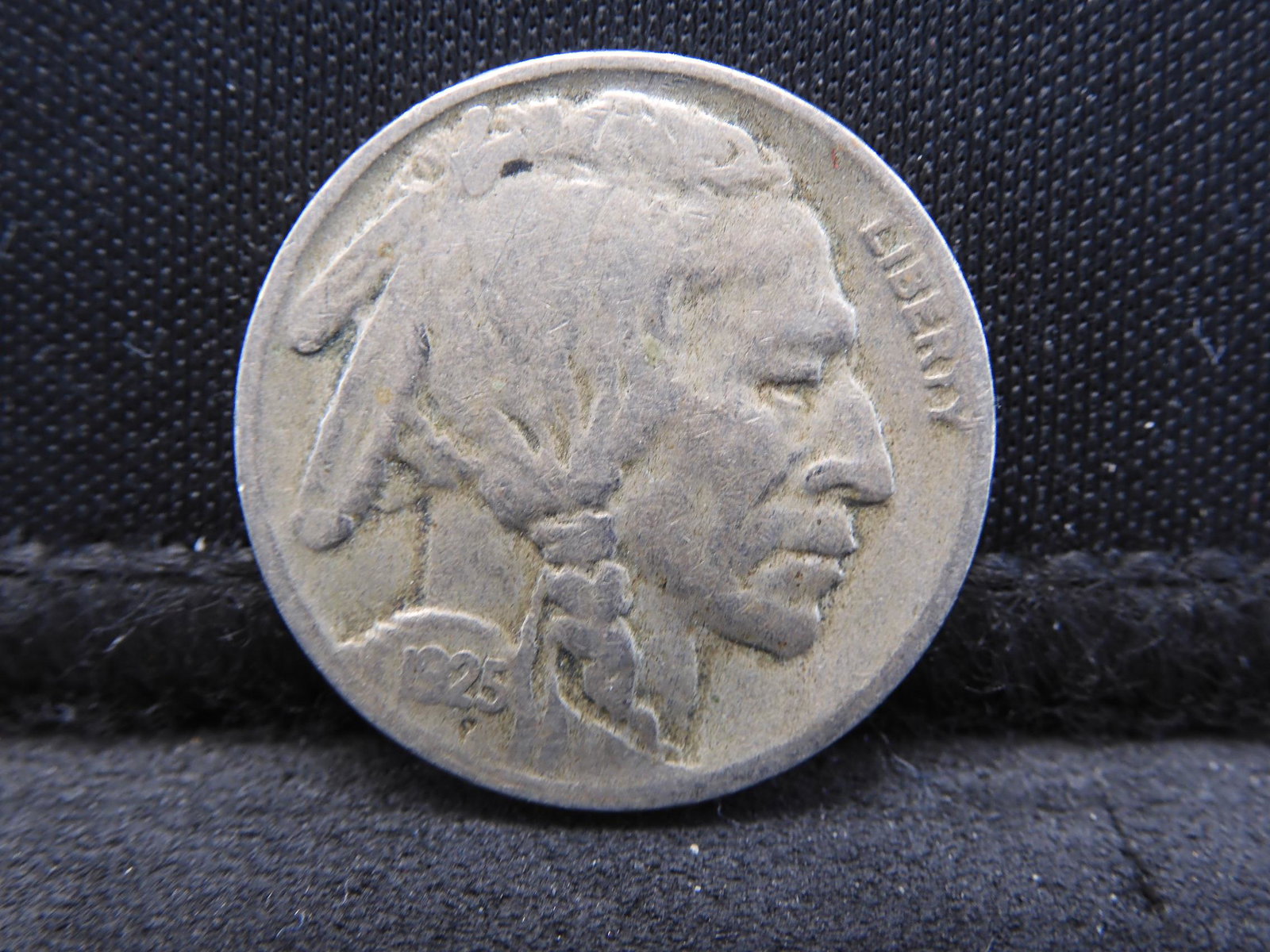 1925-S Buffalo Nickel. Half Horn Visible.: 1925-S Buffalo Nickel. Half Horn Visible.