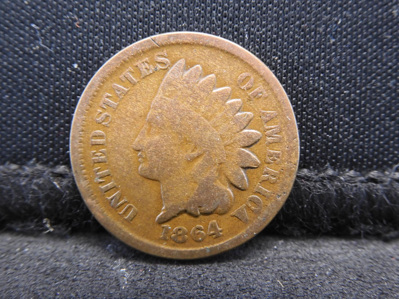 1864 Semi-Key Date Indian Head Cent.  Civil War Year. (1 of 2)
