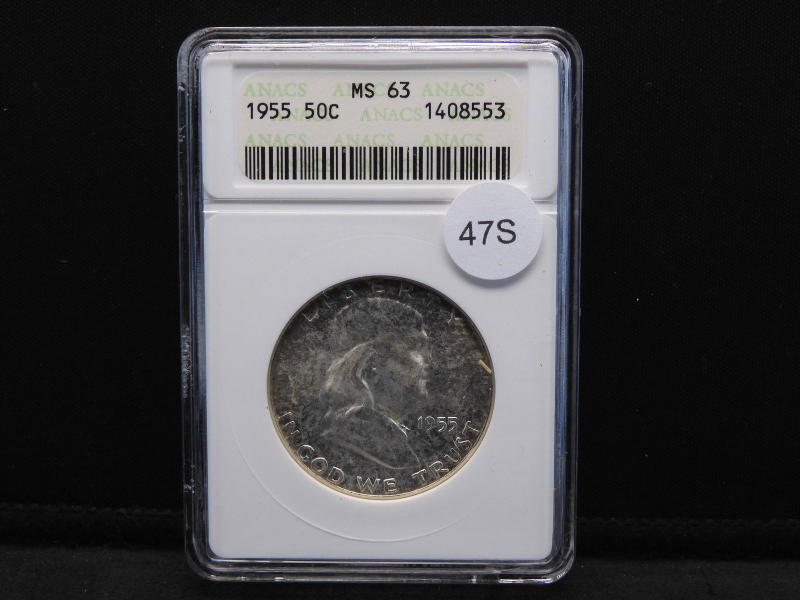 1955 Franklin Half Dollar ANACS MS63 (1 of 4)