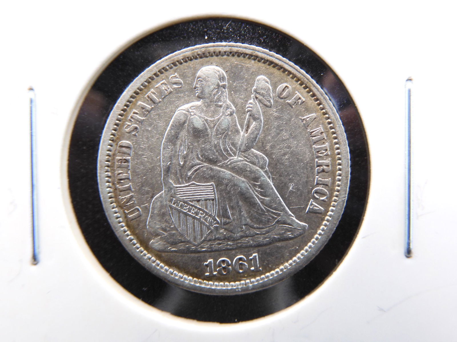 Higher Grade 1861 Liberty Seated Dime (1 of 3)