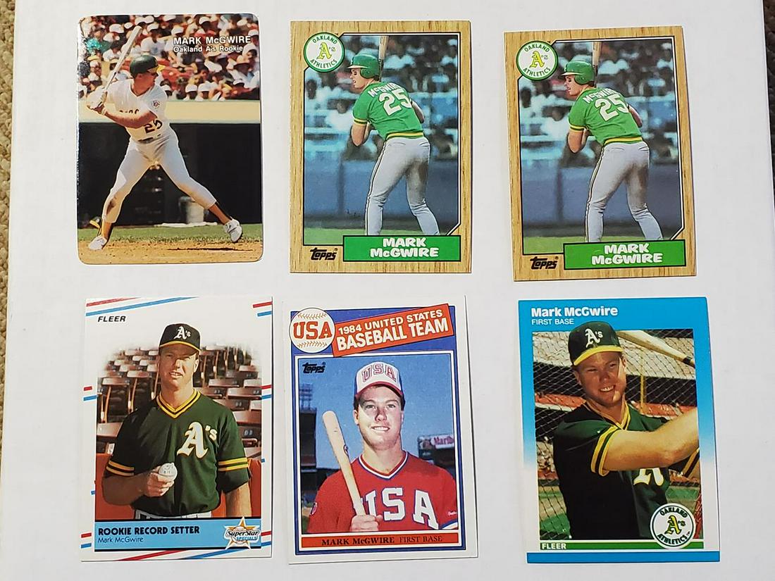 Mark McGwire (6) Card Lot w/ Rookie (1 of 3)