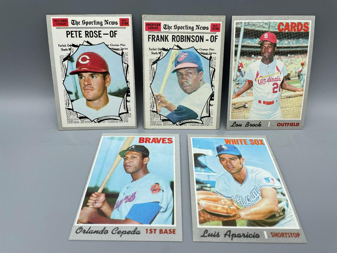 1970 Topps Baseball Lot of 5 Stars - Pete Rose, Frank (1 of 3)