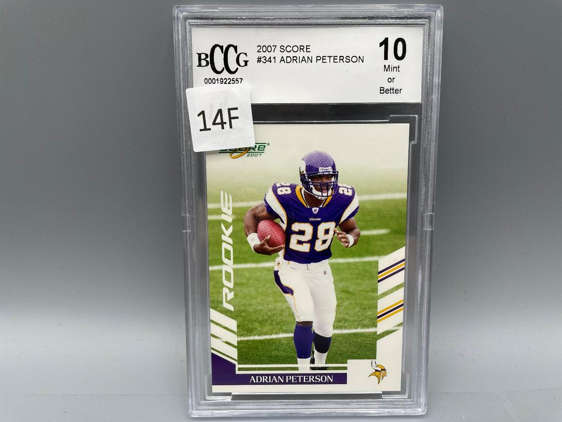 2007 Score Adrian Peterson RC #341 BCCG 10 (1 of 2)