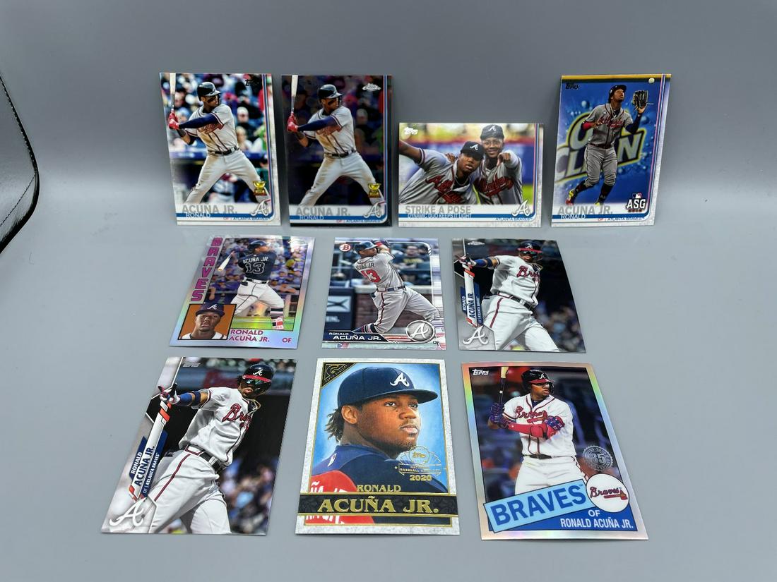 Lot of 10 Ronald Acuna Jr Cards (1 of 8)