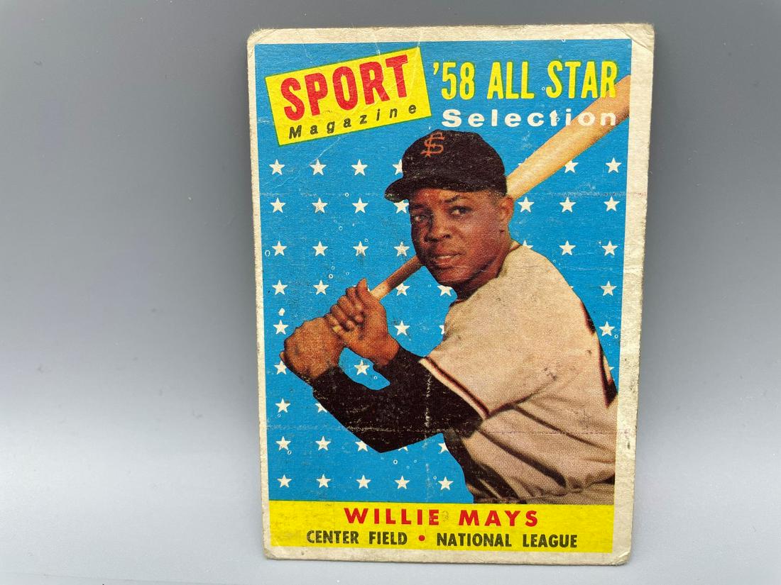 1958 Topps Willie Mays All Star #486: 1958 Topps Willie Mays All Star #486
