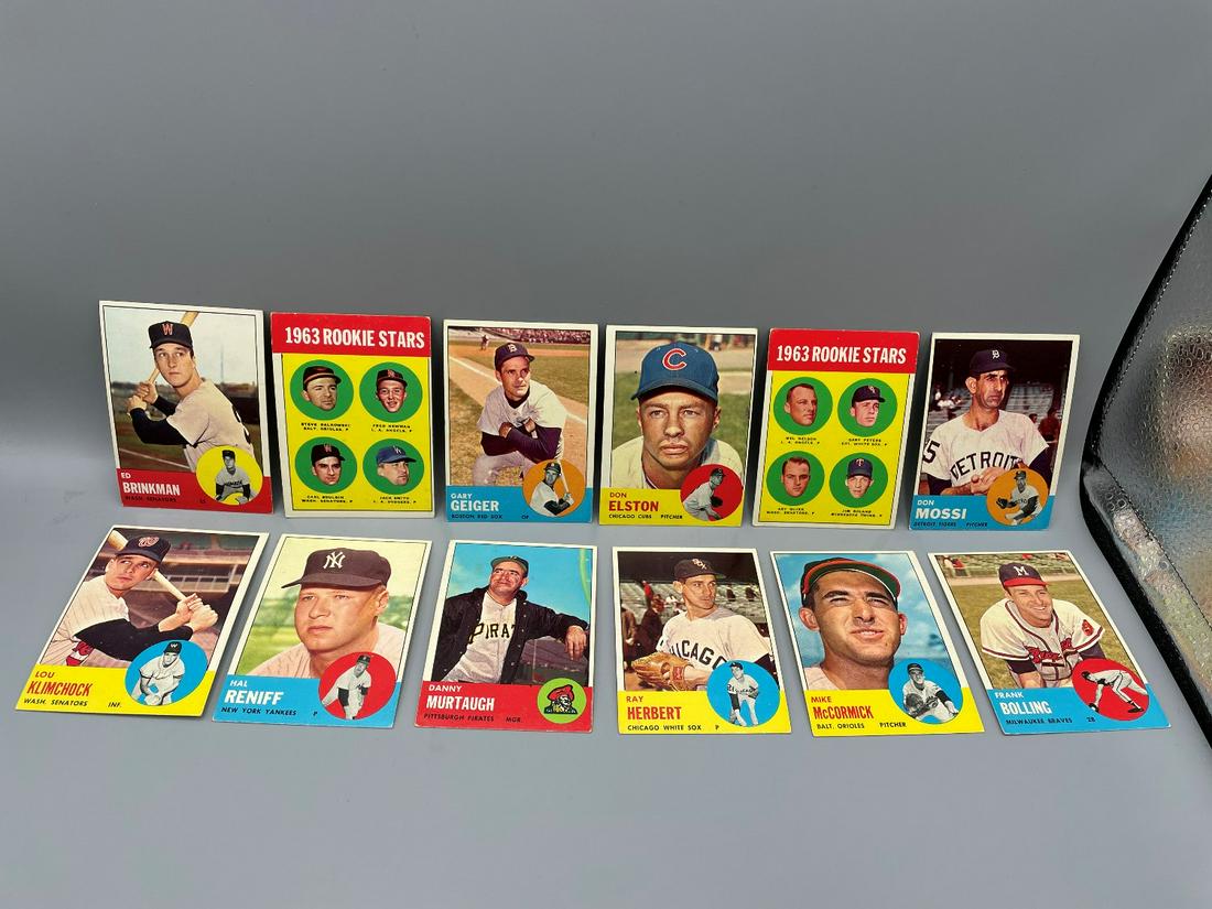 1963 Topps Baseball Lot of 12 High Number Short Prints (1 of 5)
