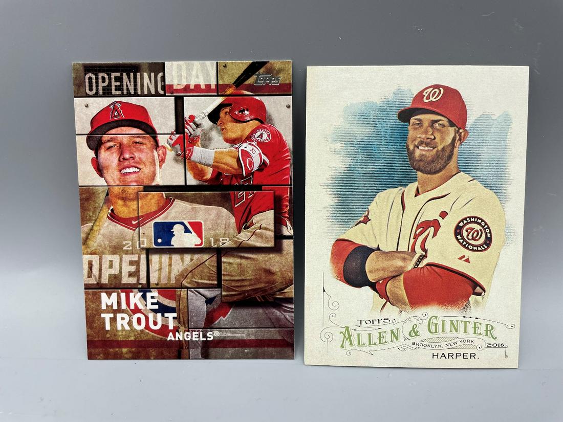 Mike Trout & Bryce Harper Lot of 2 Cards (1 of 2)