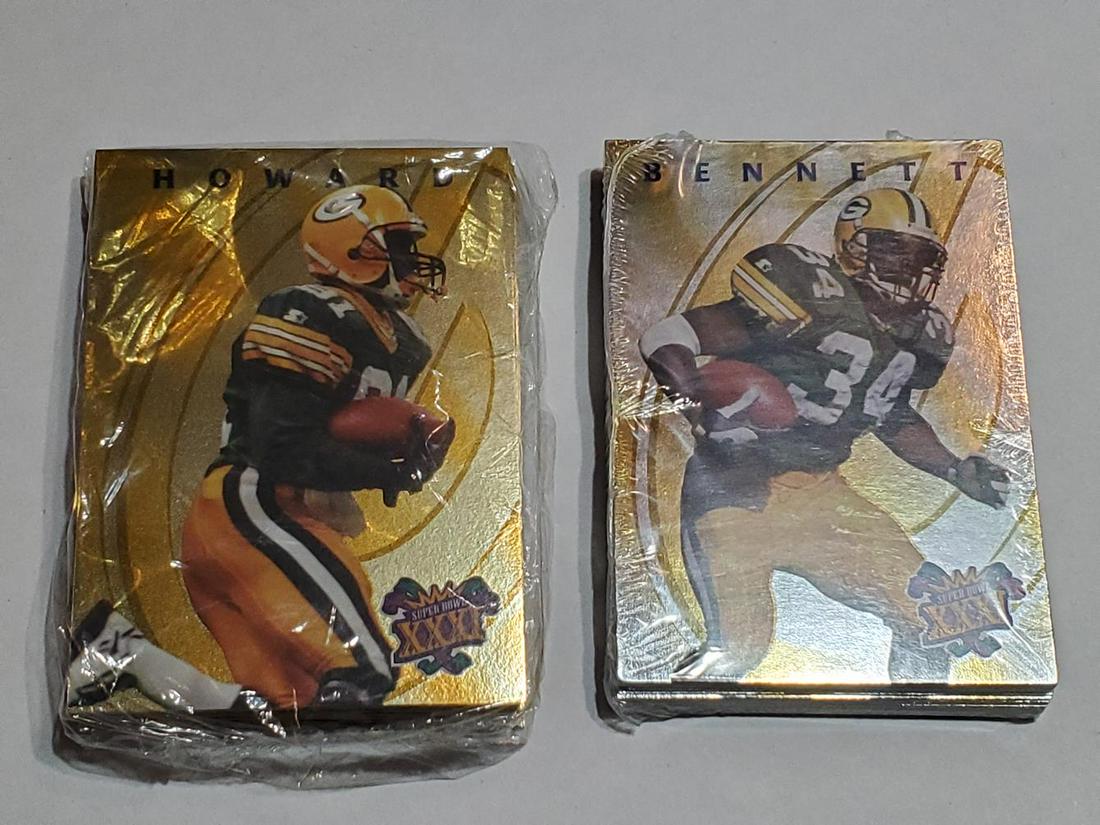 1997 Collectors Edge Masters Packers Superbowl: Silver set 303/5000 Gold Set 840/1000