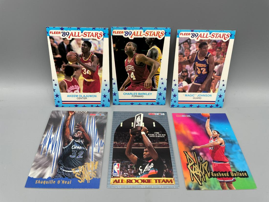 Lot of 6 Basketball Cards - 1989 Fleer Stickers of (1 of 2)