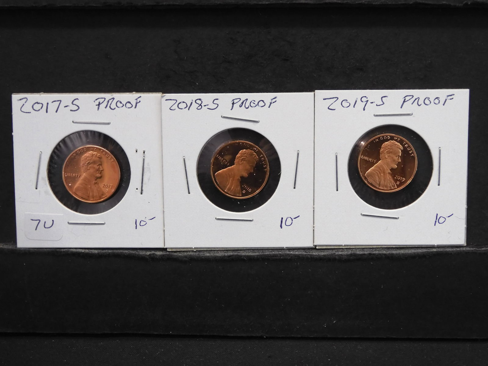 7U. 2017S, 2018S, 2019S Gem Proof Lincoln cents removed (1 of 7)