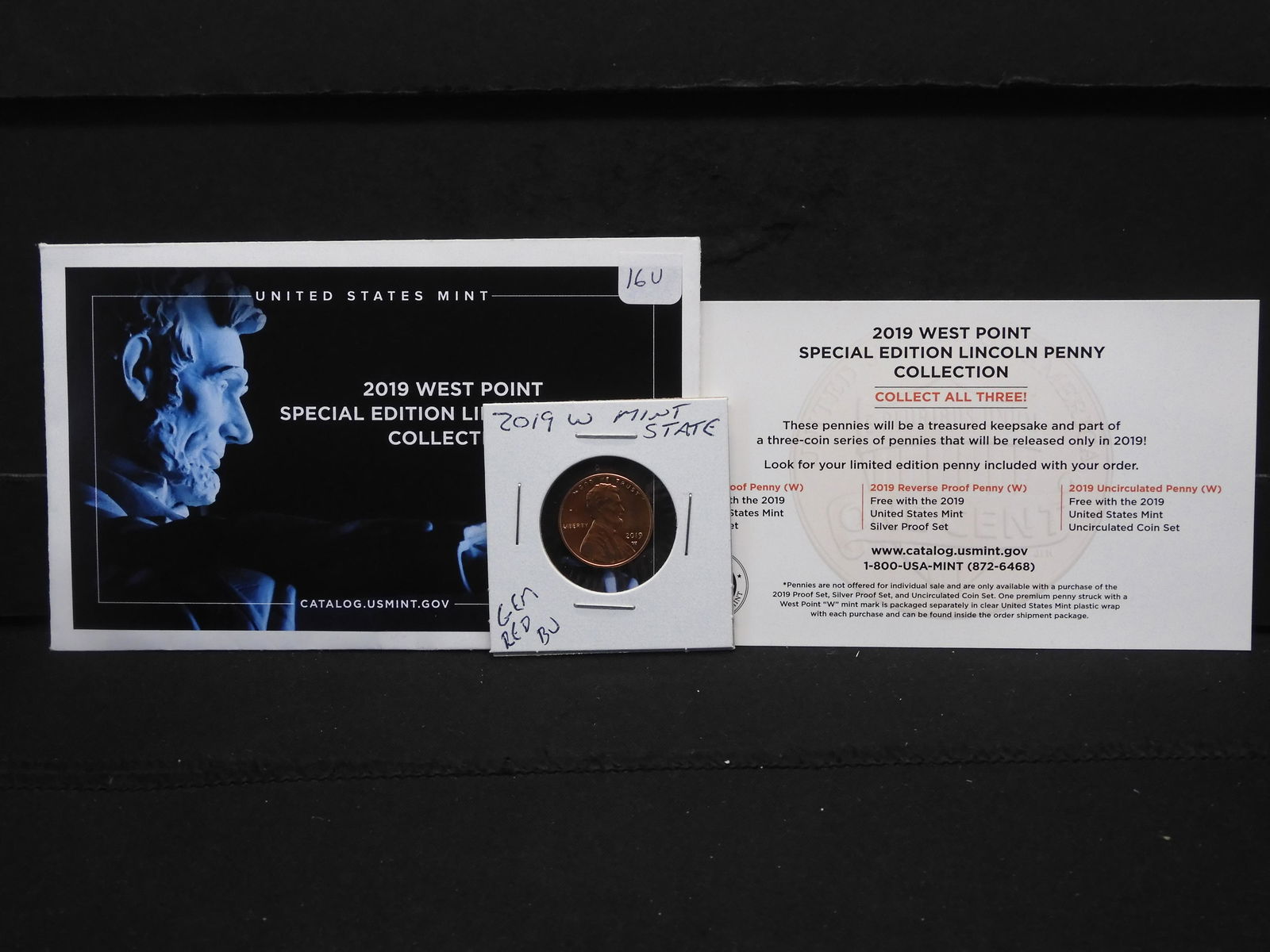 16U. 2019-W Uncirculated Lincoln Cent. First W minted (1 of 4)