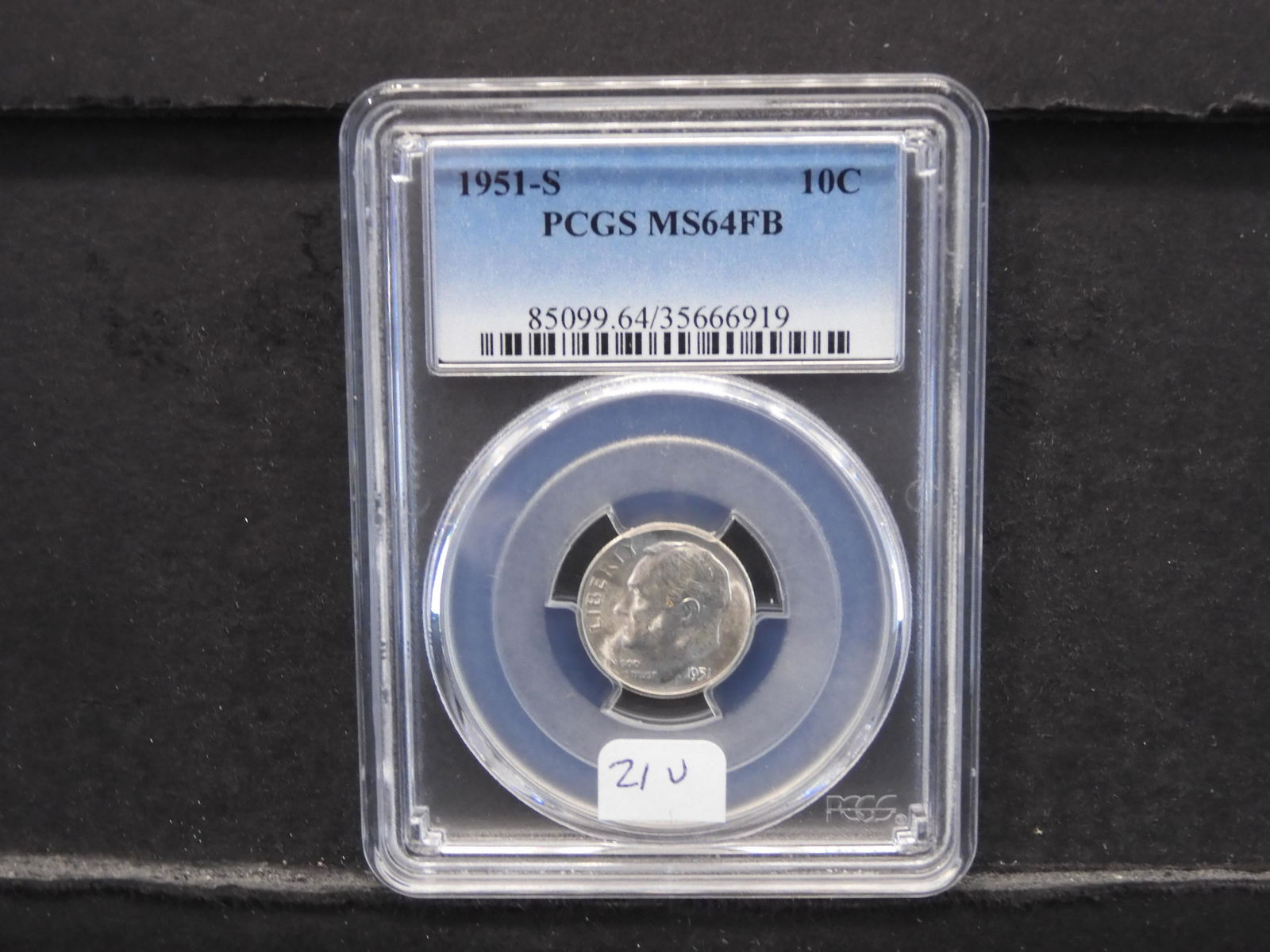 21U. 1951-S semi key Roosevelt Dime PCGS MS 64 Full (1 of 4)