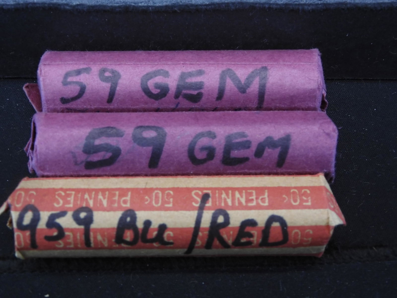 1959 Lincoln Cents - 150 GEM BU RED Coins (1 of 18)