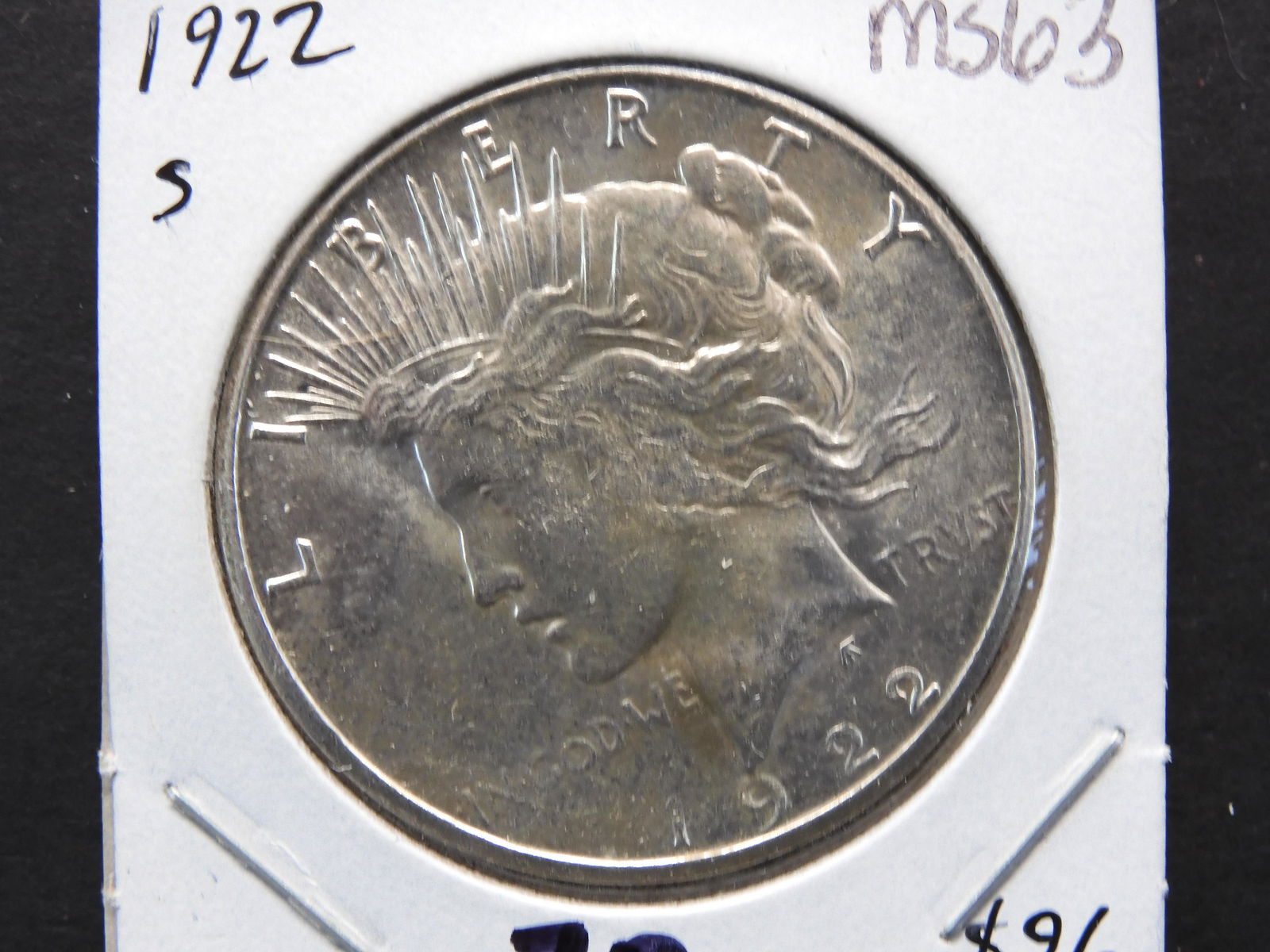 70.) 1922-S Peace Dollar - Uncirculated (1 of 3)