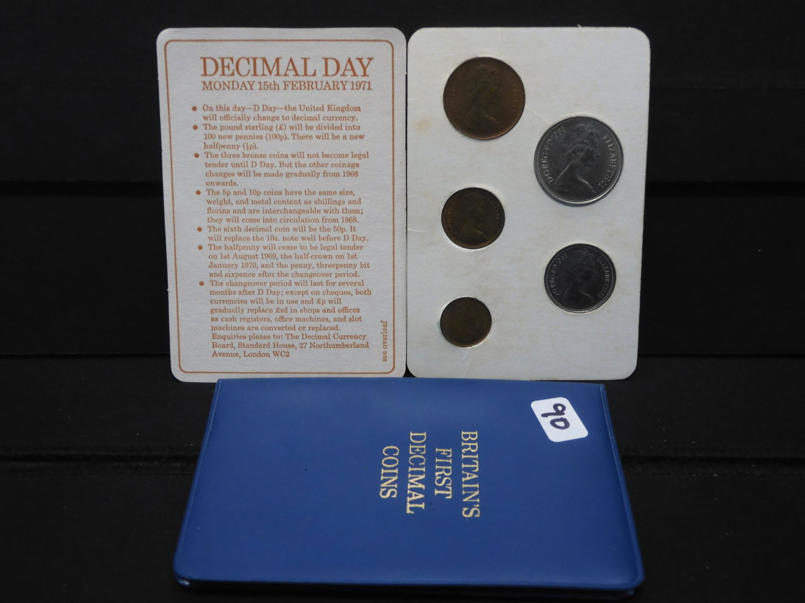 90.) British First Decimal Coins (1 of 8)