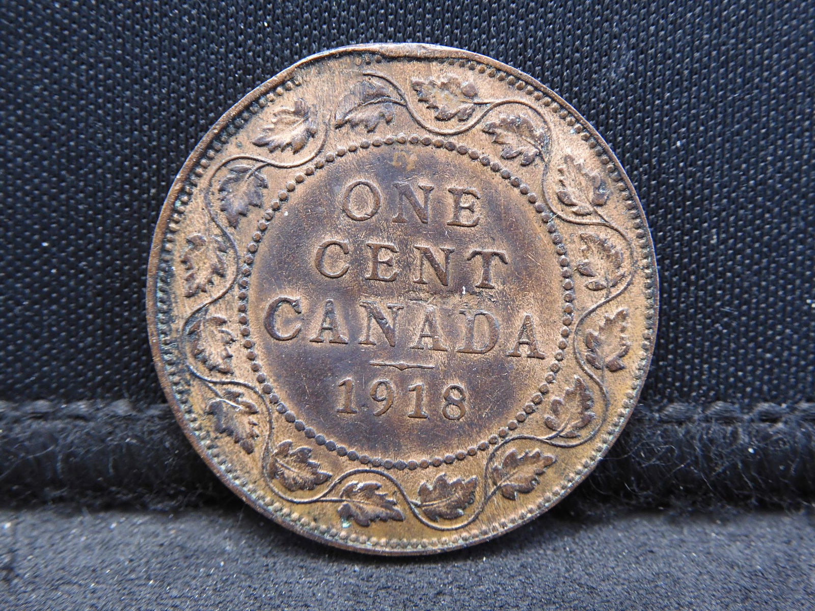 1918 Canada Large Cent.  Medium brown with light wear. (1 of 3)