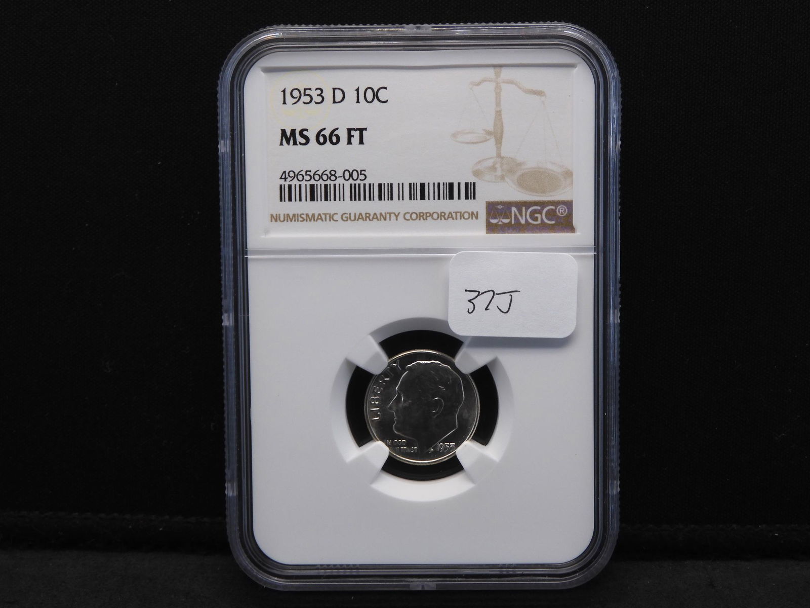 1953 D Roosevelt Dime NGC MS66 Full Torch (1 of 4)