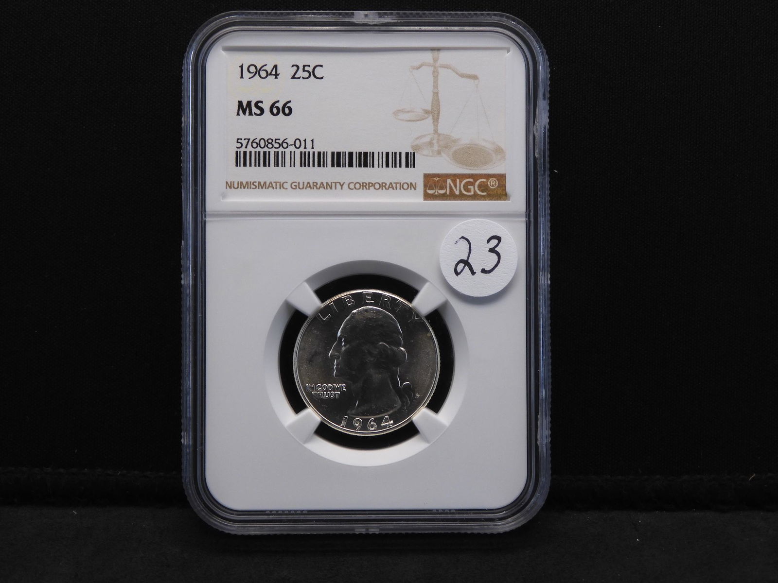 1964 NGC MS66 Washington Silver Quarter (1 of 4)