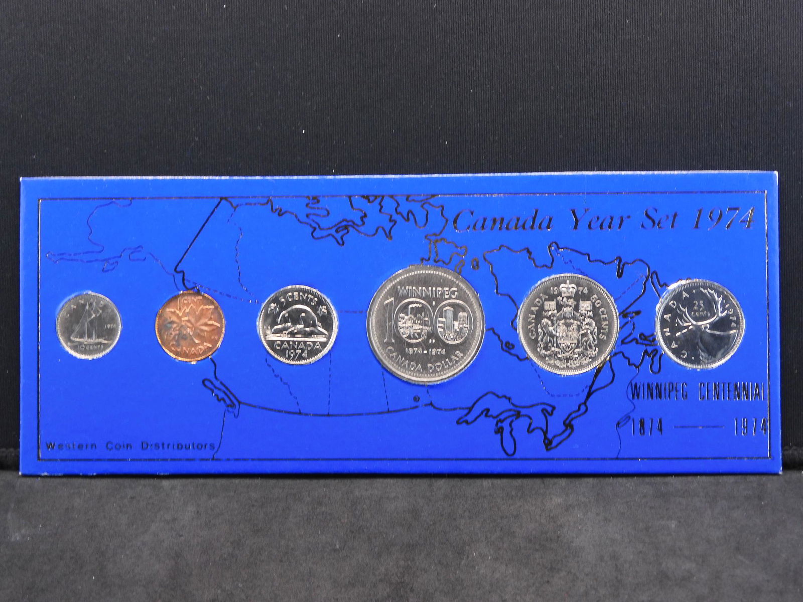 1974 Canada Year 6 Coin Set in Nice Display (1 of 5)