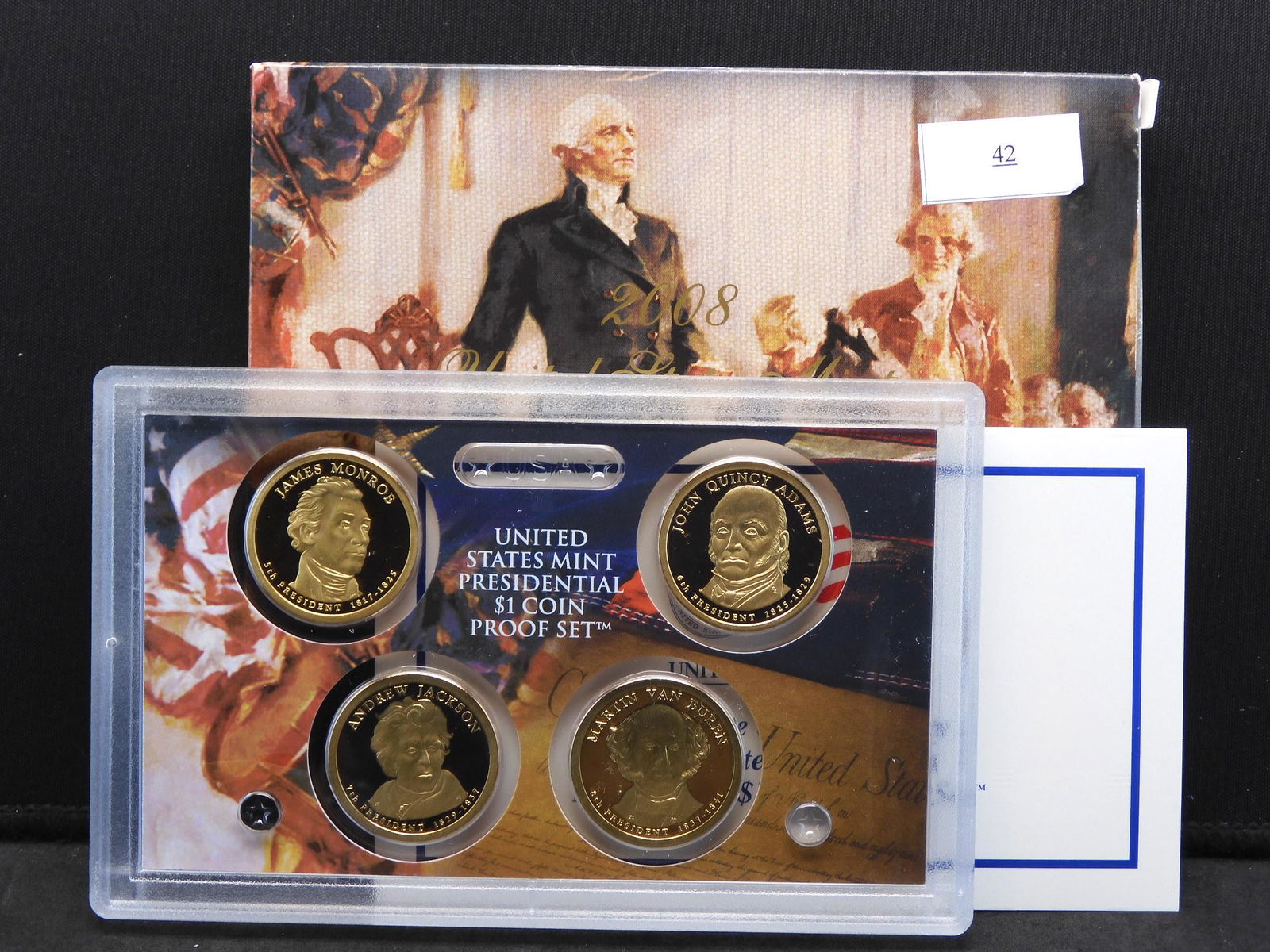 2008-S U.S. Presidential Proof Dollar Set OGP - Monroe, (1 of 4)